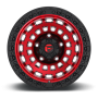 Aluminum Wheels 20X9 Zephyr D632 8 On 170 Candy Red W/Matte Black Ring 125.1 Bore 1 Offset Fuel Off Road Wheels