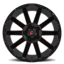 Aluminum Wheels 20X9 Contra D643 5 On 139.7/5 On 150 Gloss Red Milled 110.3 Bore 20 Offset Multi Spoke Fuel Off Road Wheels