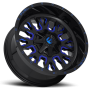 Aluminum Wheels 20X10 Stroke D645 6 On 135/6 On 139.7 Gloss Blue Milled 106.1 Bore -19 Offset Fuel Off Road Wheels