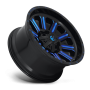 Aluminum Wheels 20X10 Hardline D646 6 On 135/6 On 139.7 Gloss Black/Candy Blue 106.1 Bore -19 Offset Fuel Off Road Wheels