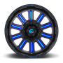 Aluminum Wheels 20X10 Hardline D646 6 On 135/6 On 139.7 Gloss Black/Candy Blue 106.1 Bore -19 Offset Fuel Off Road Wheels