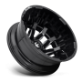 Dually Wheels 20X8.25 Blitz Dually D673 8 On 210 Gloss Black Milled 154.3 Bore -221 Offset Multi Spoke Outer Dually Fuel Off Road Wheels