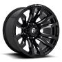 Aluminum Wheels 20X9 Blitz D673 8 On 165.1 Gloss Black Milled 125.1 Bore 1 Offset Multi Spoke Fuel Off Road Wheels