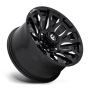 Aluminum Wheels 20X9 Blitz D673 6 On 139.7 Gloss Black Milled 106.1 Bore 20 Offset Multi Spoke 37 Lbs Fuel Off Road Wheels
