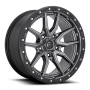 Aluminum Wheels 20X10 Rebel D680 5 On 139.7 Matte Gunmetal Gray Black Bead Ring 78.1 Bore -18 Offset Fuel Off Road Wheels