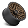 Aluminum Wheels 22X10 Rebel D681 8 On 165.1 Matte Bronze Black Bead Ring 125.1 Bore -18 Offset Fuel Off Road Wheels