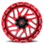 Aluminum Wheels 22X10 Triton D691 8 On 165.1 Candy Red Milled 125.1 Bore -18 Offset Mesh Spoke Fuel Off Road Wheels