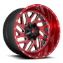 Aluminum Wheels 24X12 Triton D691 8 On 170 Candy Red Milled 125.1 Bore -44 Offset Mesh Spoke Fuel Off Road Wheels