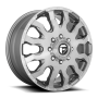 Dually Wheels 20X8.25 Blitz Dually D693 8 On 170 Brushed Gunmetal Gray Tinted Clear 125.1 Bore 105 Offset Multi Spoke Front Dually Fuel Off Road Wheels