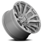 Aluminum Wheels 20X8.25 Blitz D693 8 On 165.1 Brushed Gunmetal Gray Tinted Clear 121.5 Bore -265 Offset Multi Spoke Fuel Off Road Wheels