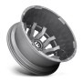Dually Wheels 20X8.25 Blitz Dually D693 8 On 210 Brushed Gunmetal Gray Tinted Clear 154.3 Bore -221 Offset Multi Spoke Outer Dually Fuel Off Road Wheels