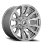 Aluminum Wheels 22X12 Blitz D693 8 On 170 Brushed Gunmetal Gray Tinted Clear 125.1 Bore -44 Offset Multi Spoke Fuel Off Road Wheels