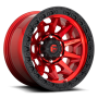 Aluminum Wheels 18X9 Covert D695 6 On 135 Candy Red Black Bead Ring 87.1 Bore -12 Offset Multi Spoke Fuel Off Road Wheels