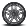 Aluminum Wheels 20X9 AMMO D701 6 On 139.7 Matte Gunmetal Gray W/Black Bead Ring 106.1 Bore 20 Offset 5 Spoke Fuel Off Road Wheels