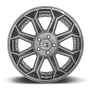 Aluminum Wheels 18X9 Siege D705 5 On 150 Brushed Gunmetal Gray Tinted Clear 110.2 Bore 1 Offset Fuel Off Road Wheels
