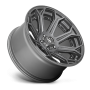 Aluminum Wheels 20X9 Siege D705 5 On 150 Brushed Gunmetal Gray Tinted Clear 110.2 Bore 20 Offset Fuel Off Road Wheels