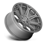Aluminum Wheels 20X9 Siege D705 6 On 135 Brushed Gunmetal Gray Tinted Clear 87.1 Bore 1 Offset Fuel Off Road Wheels