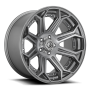 Aluminum Wheels 20X9 Siege D705 5 On 139.7 Brushed Gunmetal Gray Tinted Clear 78 Bore 1 Offset Fuel Off Road Wheels