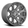 Aluminum Wheels 22X12 Siege D705 8 On 170 Brushed Gunmetal Gray Tinted Clear 125.1 Bore -44 Offset Fuel Off Road Wheels