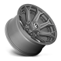 Aluminum Wheels 22X12 Siege D705 8 On 170 Brushed Gunmetal Gray Tinted Clear 125.1 Bore -44 Offset Fuel Off Road Wheels