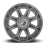 Aluminum Wheels 22X12 Siege D705 8 On 170 Brushed Gunmetal Gray Tinted Clear 125.1 Bore -44 Offset Fuel Off Road Wheels