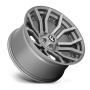 Aluminum Wheels 20X10 Rage Platinum D713 8 On 165.1 Brushed Gunmetal Gray Tinted Clear 125.1 Bore -18 Offset Fuel Off Road Wheels