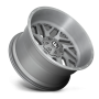 Aluminum Wheels 20X10 Triton Platinum D715 8 On 165.1 Brush Gunmetal Gray/Clear Tint 125.1 Bore -18 Offset Mesh Spoke Fuel Off Road Wheels