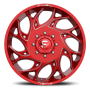 Dually Wheels 20X8.25 Runner Dually D742 8 On 210 Candy Red Milled 154.3 Bore 105 Offset 8 Spoke Front Dually Fuel Off Road Wheels