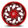 Dually Wheels 22X8.25 Runner Dually D742 8 On 200 Candy Red Milled 142.2 Bore -202 Offset 8 Spoke Outer Dually Fuel Off Road Wheels