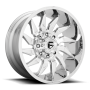 Aluminum Wheels 22X12 Saber D743 8 On 170 Chrome 125.1 Bore -44 Offset Fuel Off Road Wheels