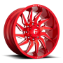 Aluminum Wheels 20X10 Saber D745 8 On 165.1 Candy Red Milled 125.2 Bore -18 Offset Fuel Off Road Wheels