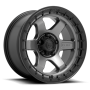 Aluminum Wheels 17X9 Block D752 5 On 127 Gunmetal Gray/Black Ring 71.5 Bore 1 Offset 6 Spoke Fuel Off Road Wheels