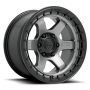 Aluminum Wheels 18X9 Block D752 6 On 139.7 Gunmetal Gray/Black Ring 106.1 Bore 20 Offset 6 Spoke Fuel Off Road Wheels