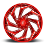 Aluminum Wheels 24X12 Reaction D754 8 On 170 Candy Red Milled 125.1 Bore -44 Offset Fuel Off Road Wheels