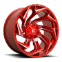 Aluminum Wheels 24X12 Reaction D754 8 On 180 Candy Red Milled 124.3 Bore -44 Offset Fuel Off Road Wheels