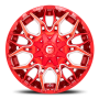 Aluminum Wheels 22X10 Twitch D771 8 On 165.1 Candy Red Milled 125.2 Bore -18 Offset Fuel Off Road Wheels