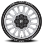 Aluminum Wheels 22X12 Arc D798 8 On 170 Silver/Brushed Face-Milled Black Lip 125.1 Bore -44 Offset Fuel Off Road Wheels