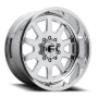 Dually Wheels 24X12 FF09D Dually DE09 Super Single PO 8 On 180 Polished 124.3 Bore -50 Offset Front Dually Fuel Off Road Wheels