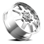 Dually Wheels 24X8.25 FF09D Dually DE09 PO 8 On 165.1 Polished 121.7 Bore 105 Offset Front Dually Fuel Off Road Wheels