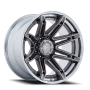 Aluminum Wheels 22X12 Brawl FC401AP 8 On 180 Platinum Silver Chrome Lip 124.2 Bore -44 Offset Fuel Off Road Wheels