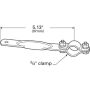 GROTE LIGHTING 10073 Extension Arm & Clamp Assembly For Stack Mirrors, Stainless Steel