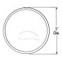 GROTE LIGHTING 12004-5 Stick-On Convex Mirror, 3