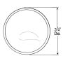 GROTE LIGHTING 12014-5 Stick-On Convex Mirror, 3 3/4