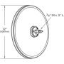 GROTE LIGHTING 12020 Convex Mirrors with Center Mount, Gray