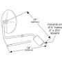 GROTE LIGHTING 12153 Hood-Mounted Mirror, Stainless Steel