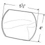 GROTE LIGHTING 12164-5 Stick-On Convex Mirror, 4