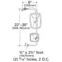 GROTE LIGHTING 28453 Split Mirror, Stainless Steel