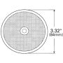 GROTE LIGHTING 40152 Sealed Center-Mount Reflector, Red