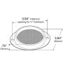 GROTE LIGHTING 40192 Steel Two-Hole Mounting Reflector, Silver Housing w/ Gasket
