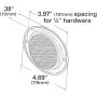 GROTE LIGHTING 40232 Aluminum Two-Hole Mounting Reflectors, Red